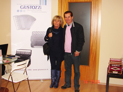 Holda Paoletti-Kampl with Giuliano Cameli at the Giustozzi Stand